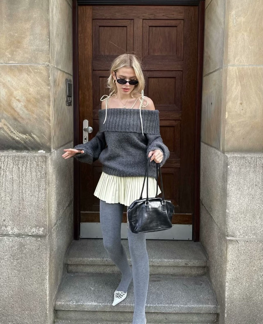 Isla Off-Shoulder Sweater | Knitted Casual Sweater