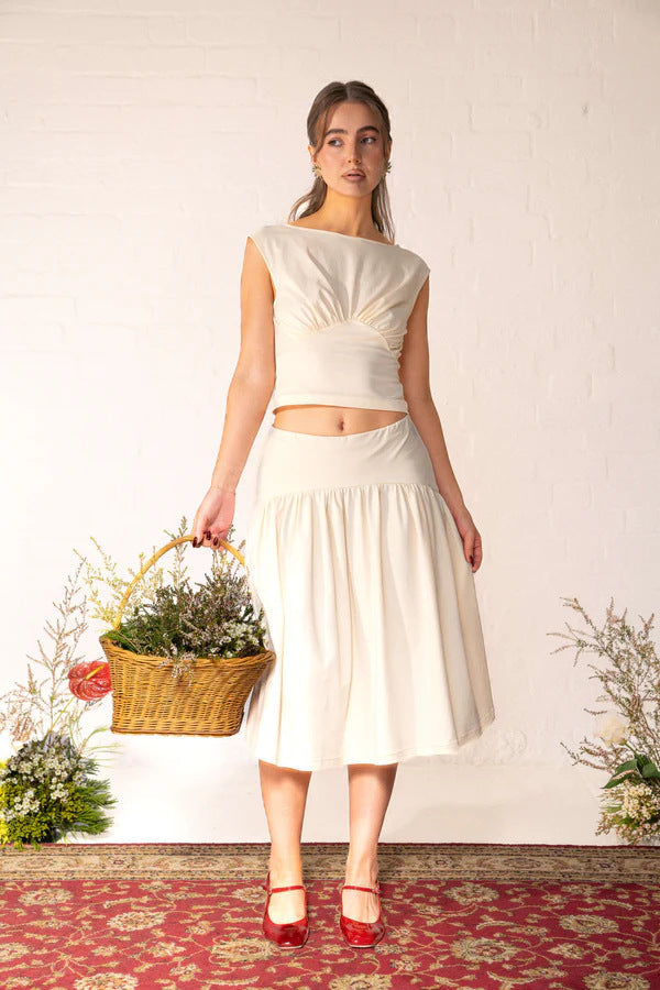 Stijlvolle crop top met verfijnde afwerking