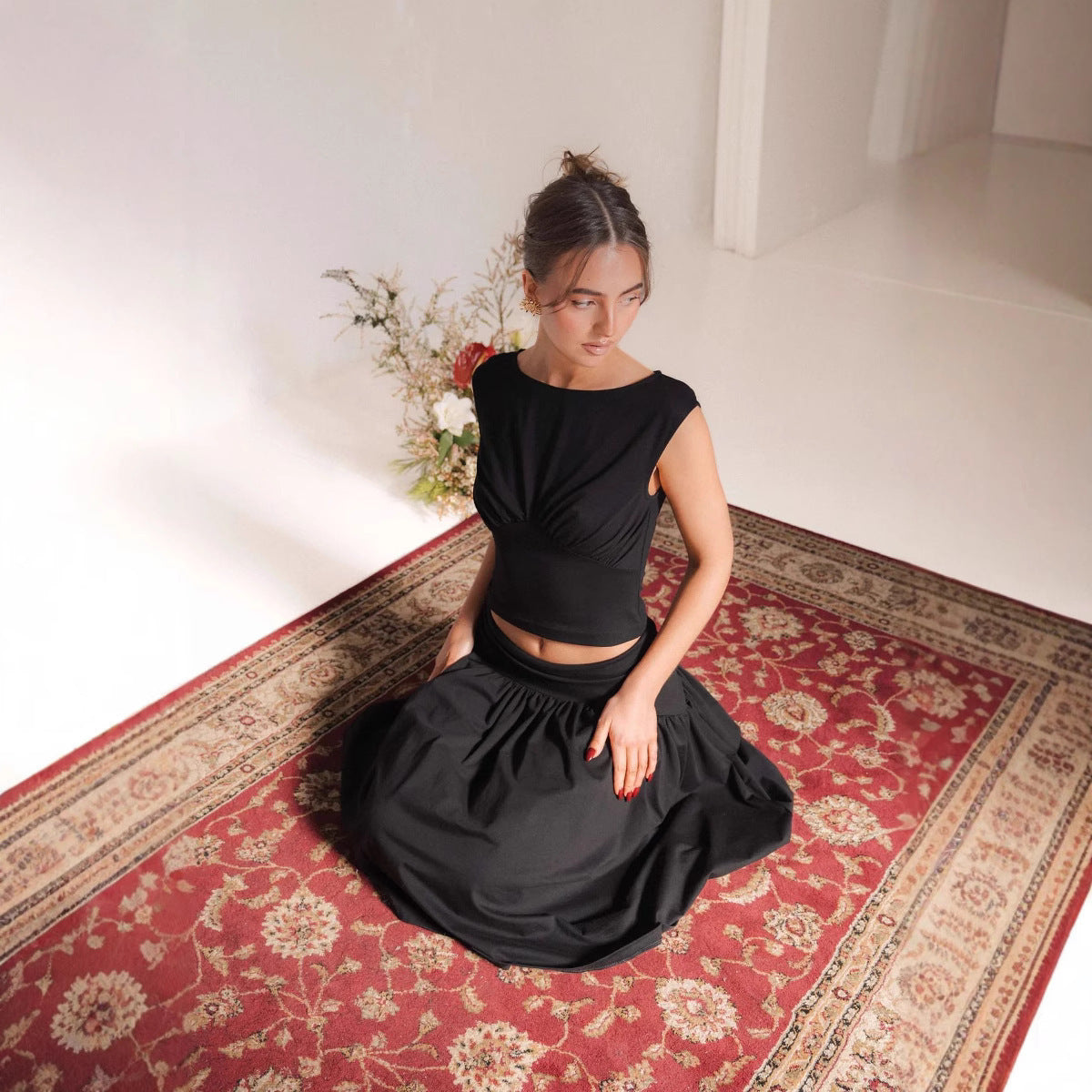 Stijlvolle crop top met verfijnde afwerking
