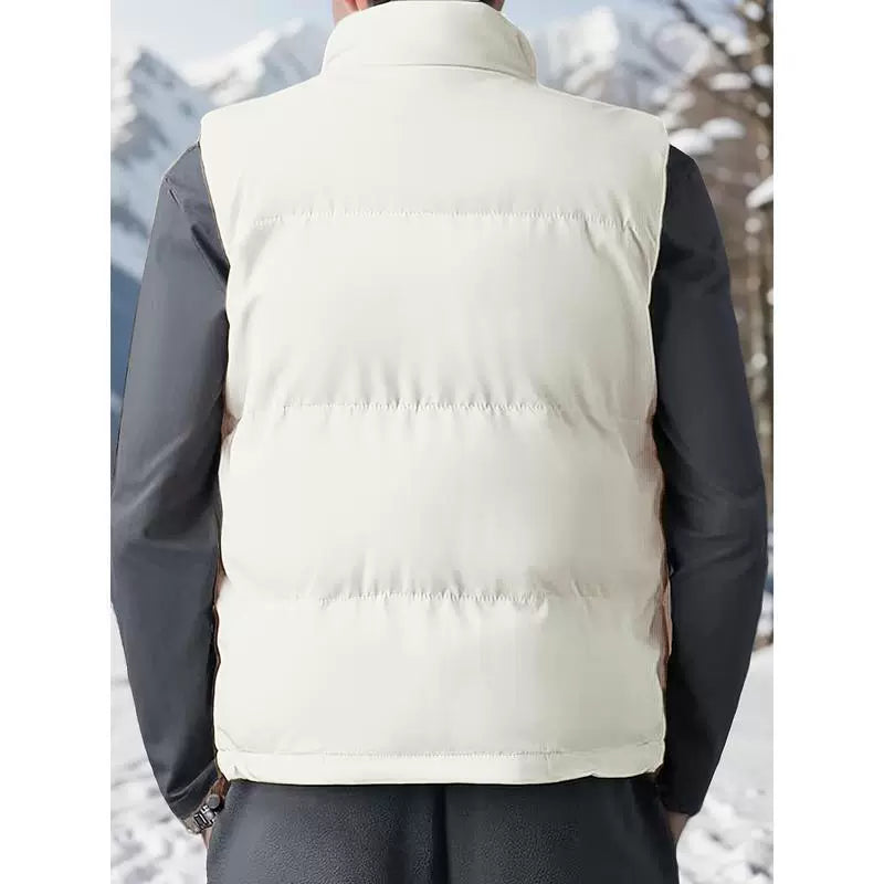Heren Gewatteerd Bodywarmer – Lichtgewicht Isolatie – Hoge Kraag – Verstelbare Zoom