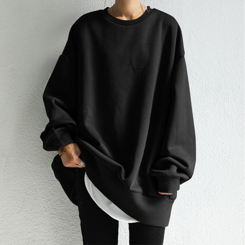 Dames trui – Oversized pasvorm – Lange mouw – Tuniek lengte – Zachte katoenmix