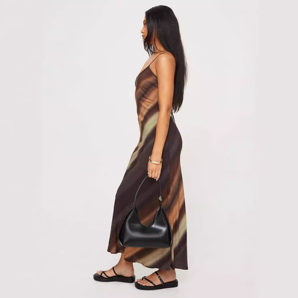 Stijlvolle Damesjurk in Maxi-Lengte met Ombre Effect