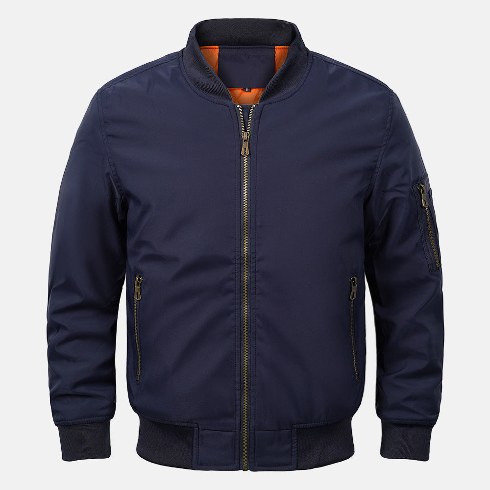 Men's bomber jacket - lightweight quilted lining - classic street style