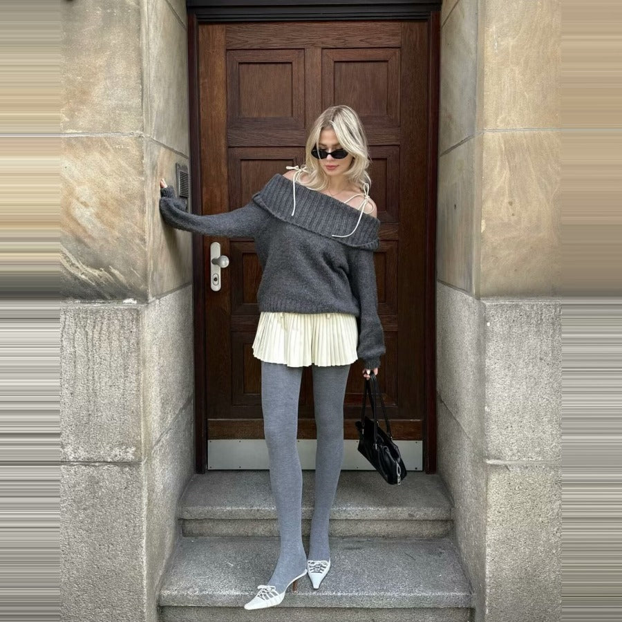 Isla Off-Shoulder Sweater | Knitted Casual Sweater