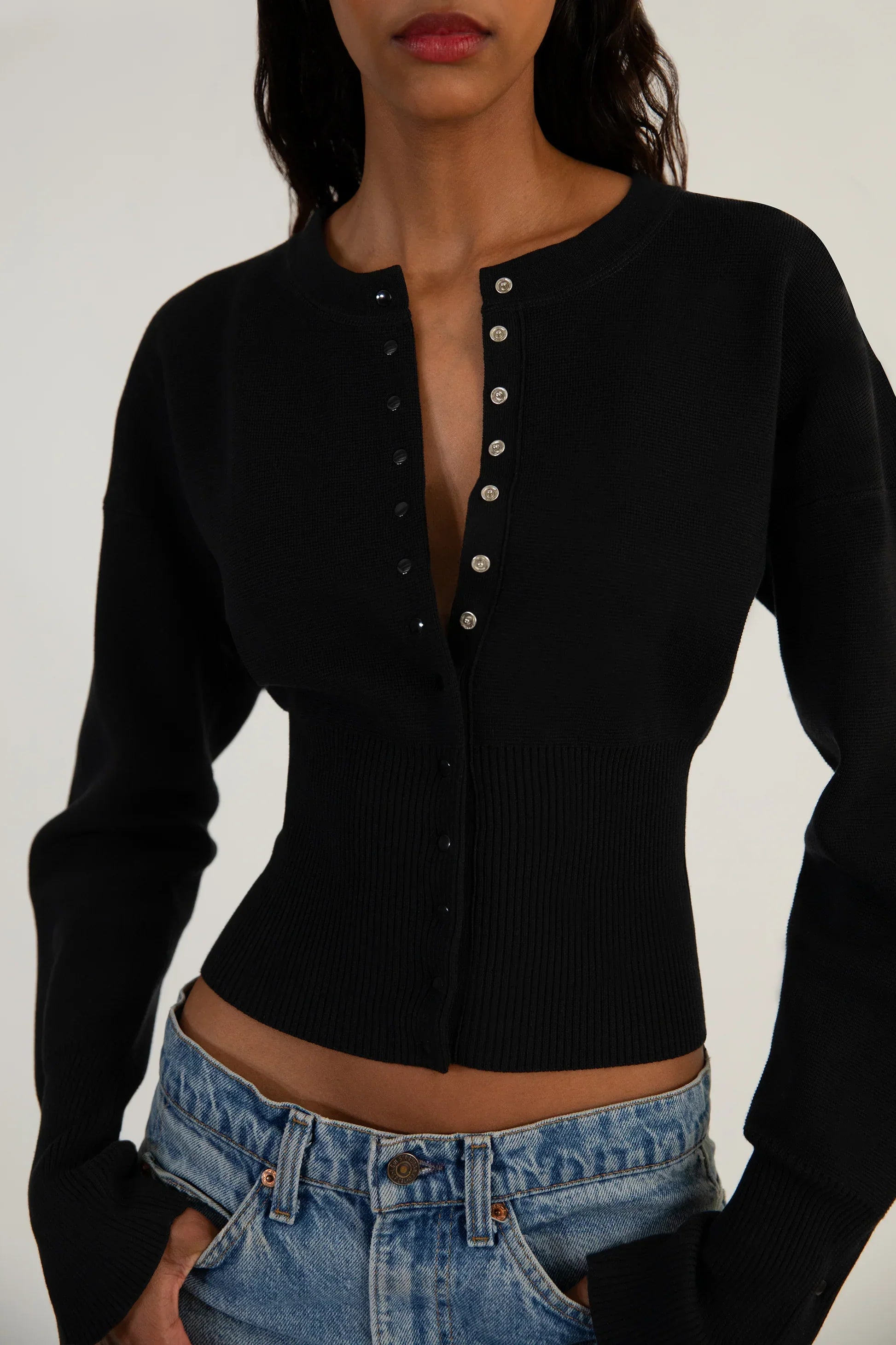 Chic Aria Sculpted Knit Cardigan voor dames