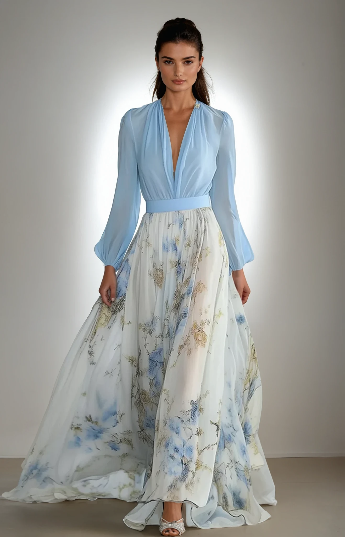 Stijlvolle Bloemen Maxi Jurk met Vrouwelijke Look voor dames