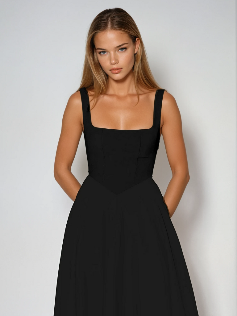 Elegante Casual Midi Jurk voor Dames