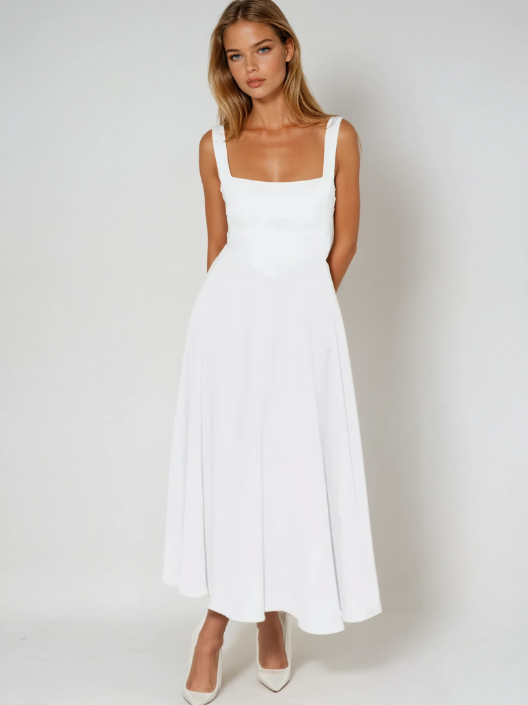 Elegante Casual Midi Jurk voor Dames