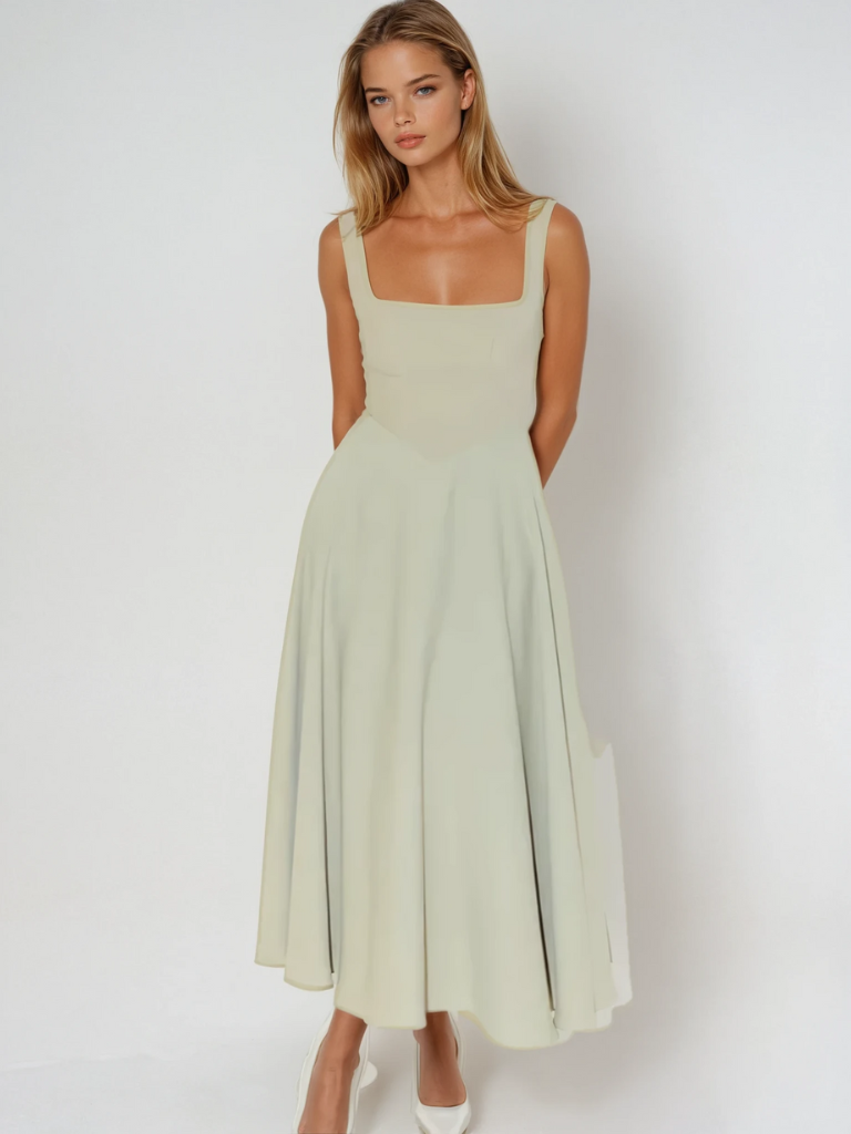 Elegante Casual Midi Jurk voor Dames