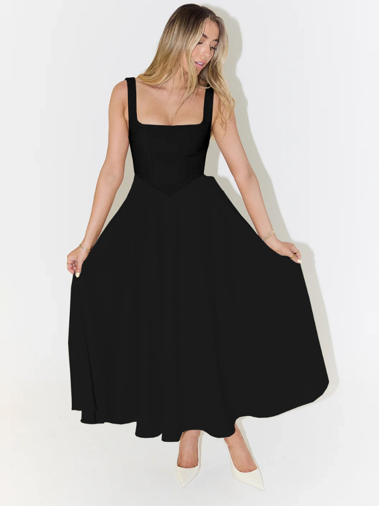 Elegante Casual Midi Jurk voor Dames