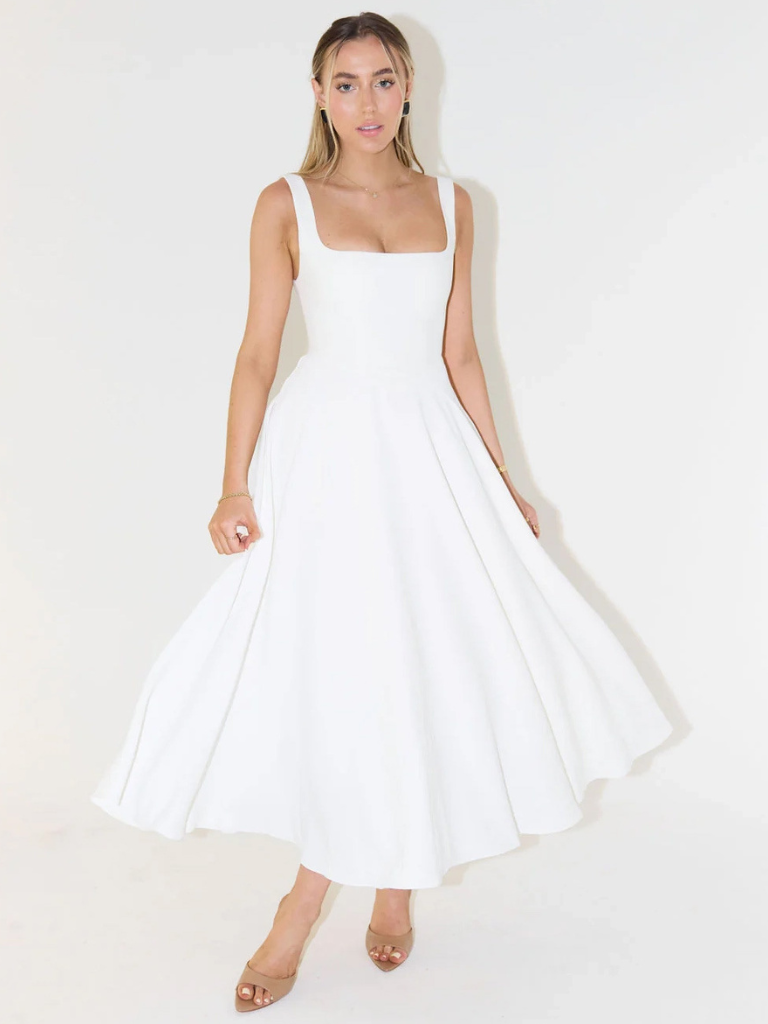 Elegante Casual Midi Jurk voor Dames