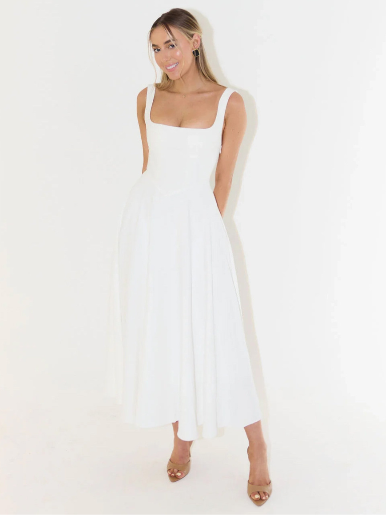 Elegante Casual Midi Jurk voor Dames