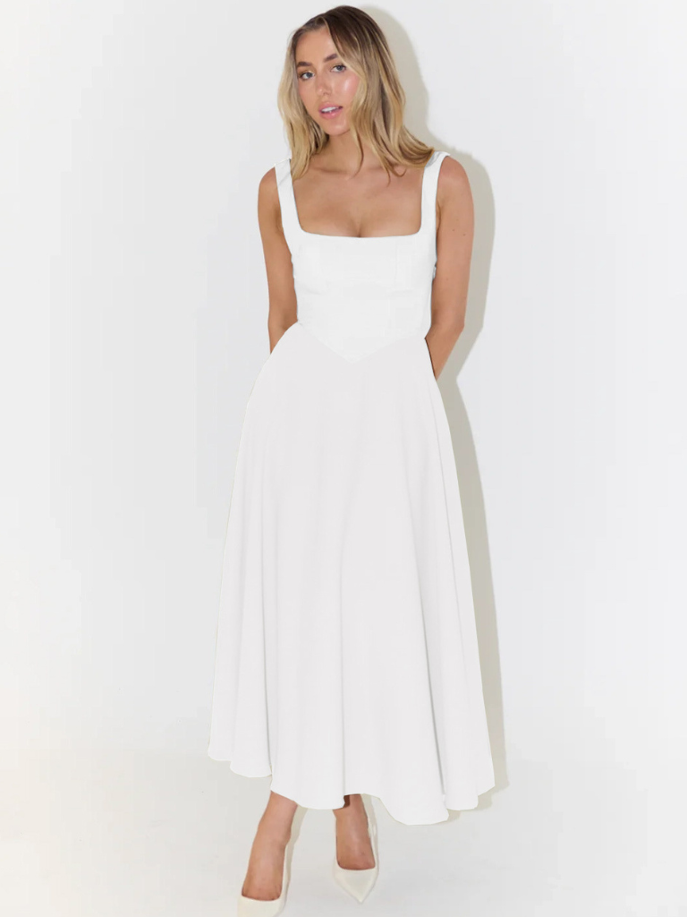 Elegante Casual Midi Jurk voor Dames
