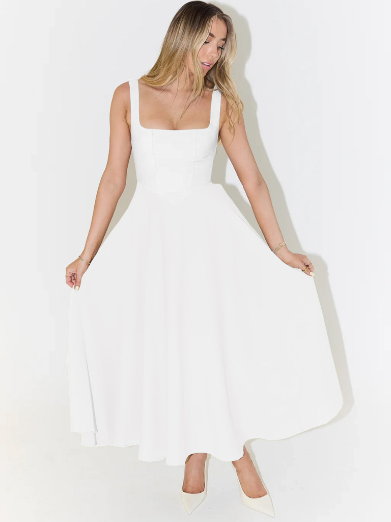 Elegante Casual Midi Jurk voor Dames