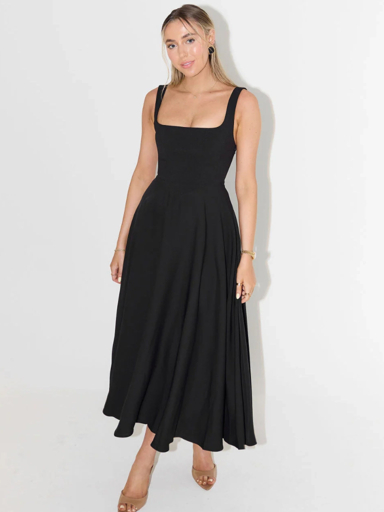 Elegante Casual Midi Jurk voor Dames