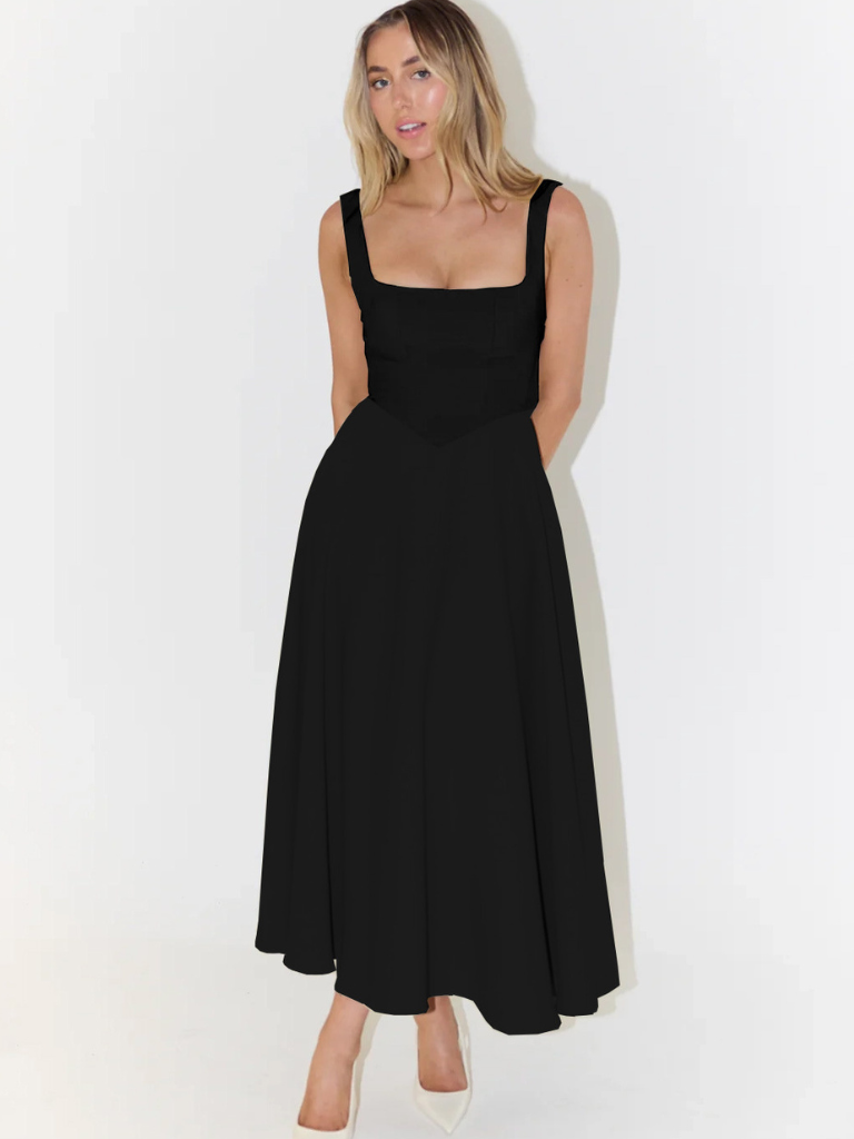Elegante Casual Midi Jurk voor Dames