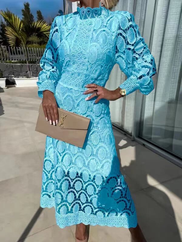 Karin Elegante Kant Maxi Jurk