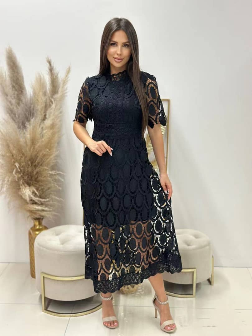 Karin Elegante Kant Maxi Jurk