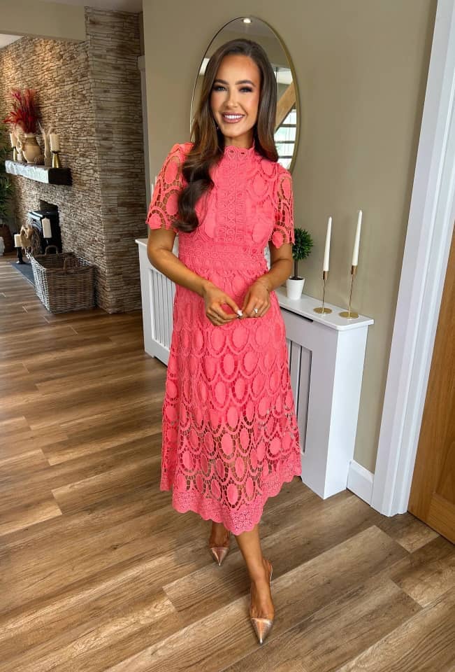 Karin Elegante Kant Maxi Jurk