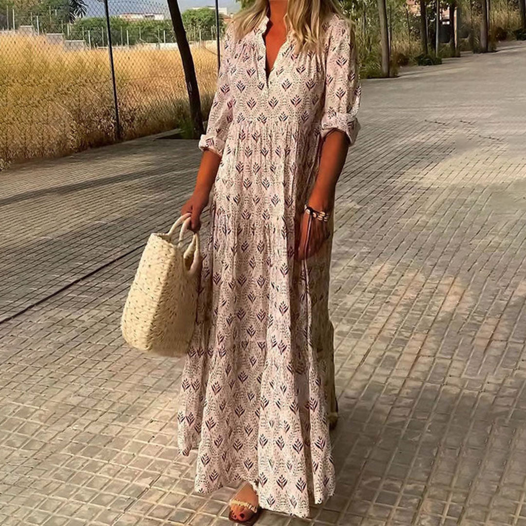 Boho Maxi Jurk met Zwierige Pasvorm voor dames