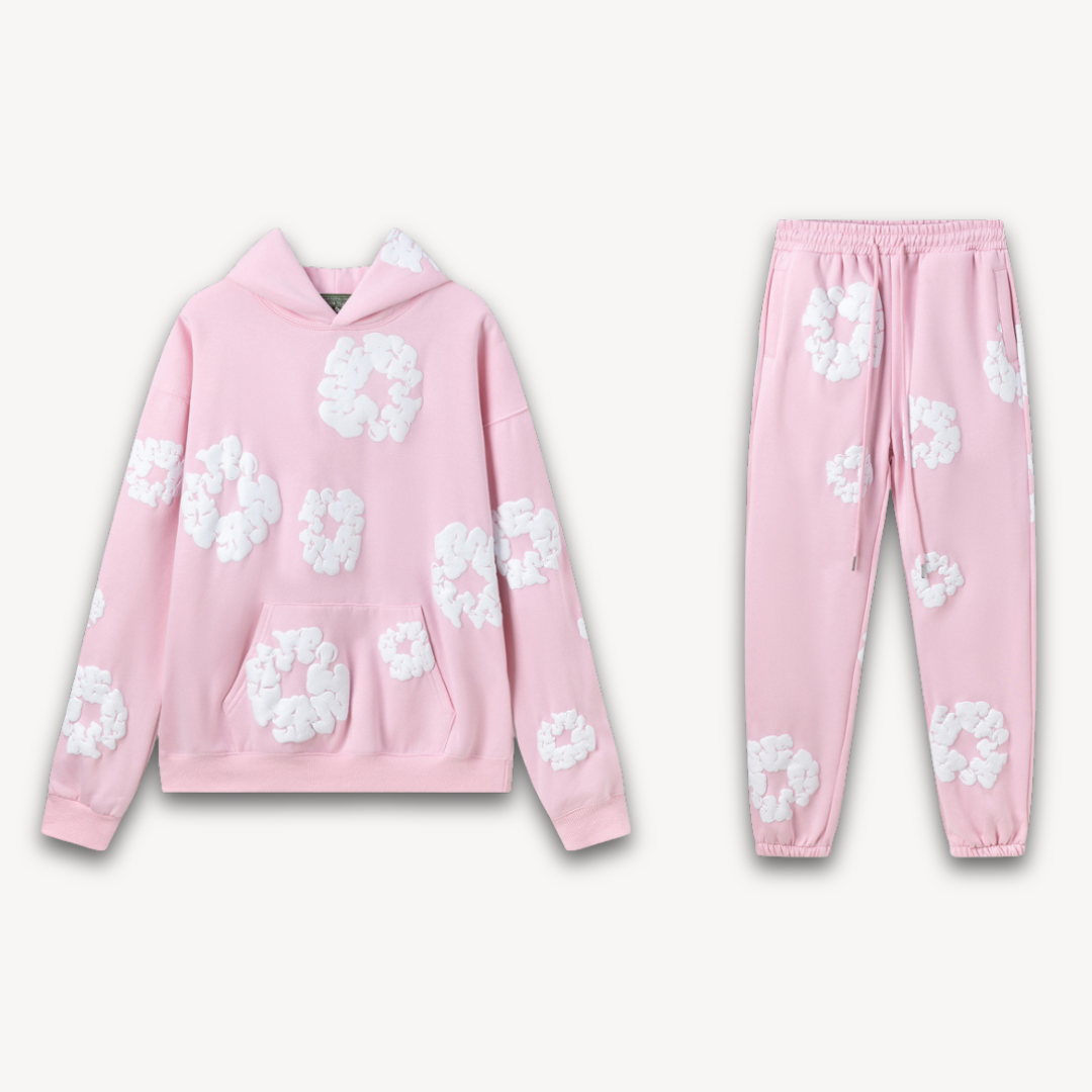 Unisex Katoenen Wreath Hoodie en Joggingbroek Set