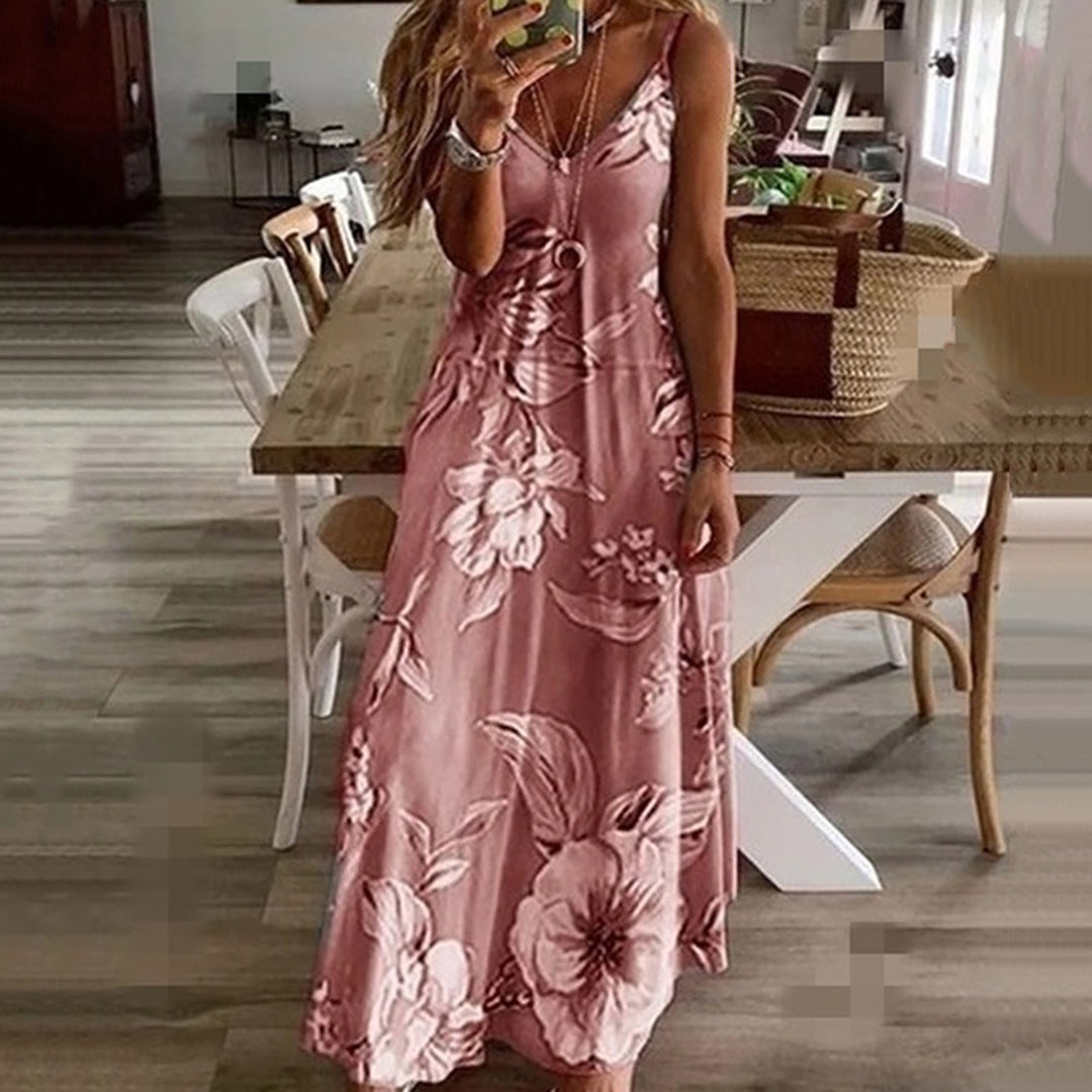 Mouwloos Bloemen Maxi Jurk voor Dames