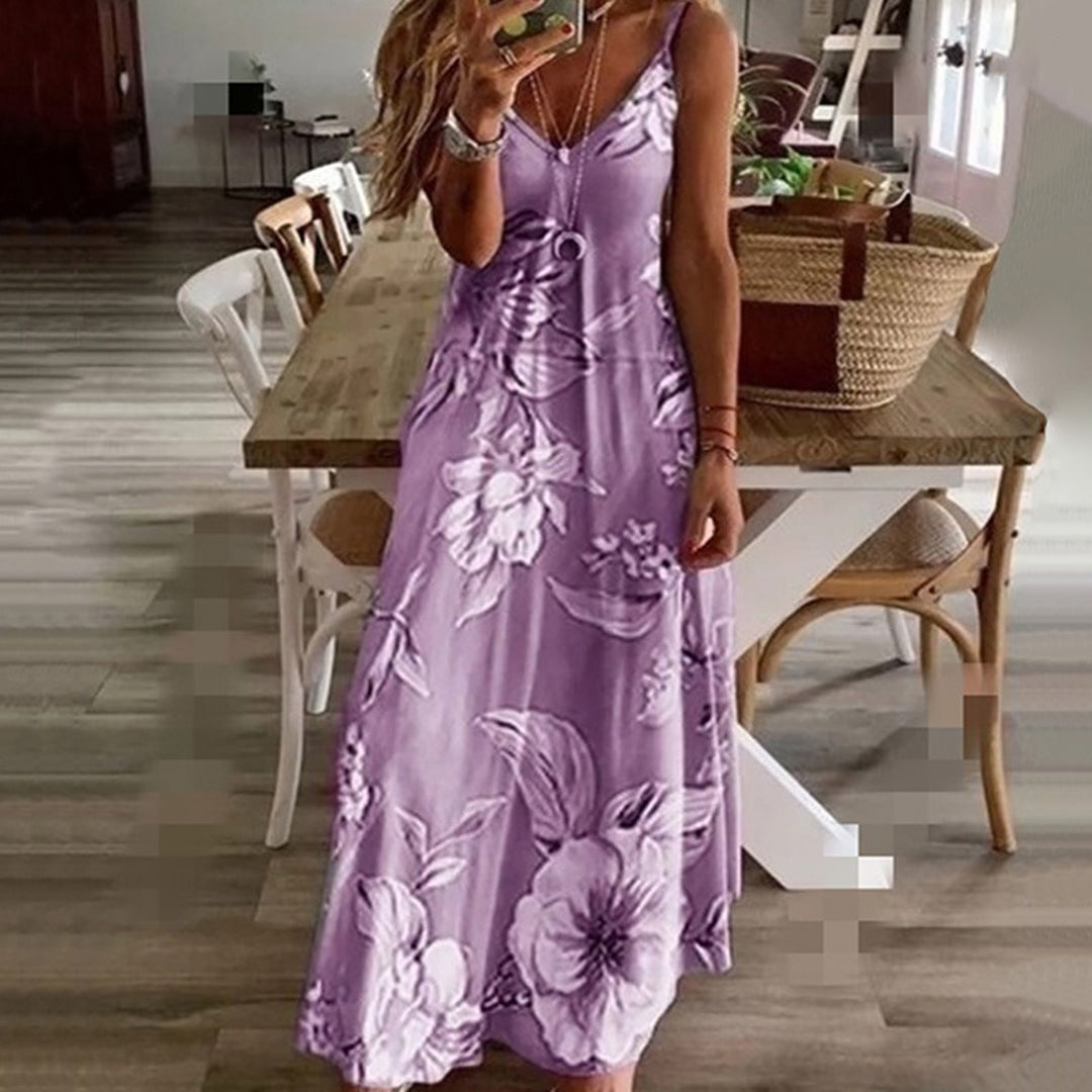 Mouwloos Bloemen Maxi Jurk voor Dames
