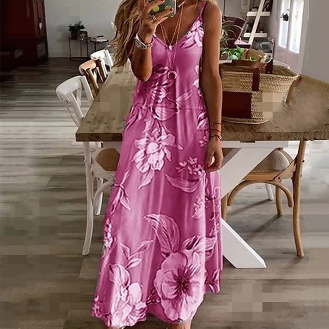 Mouwloos Bloemen Maxi Jurk voor Dames