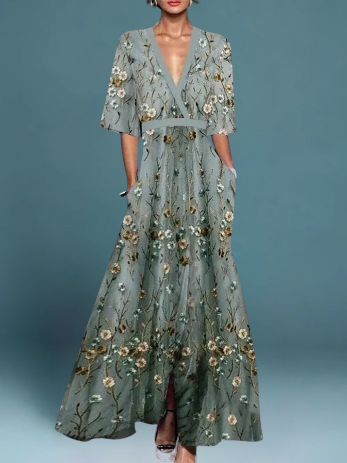 Elegante Bloemen Maxi Jurk voor dames