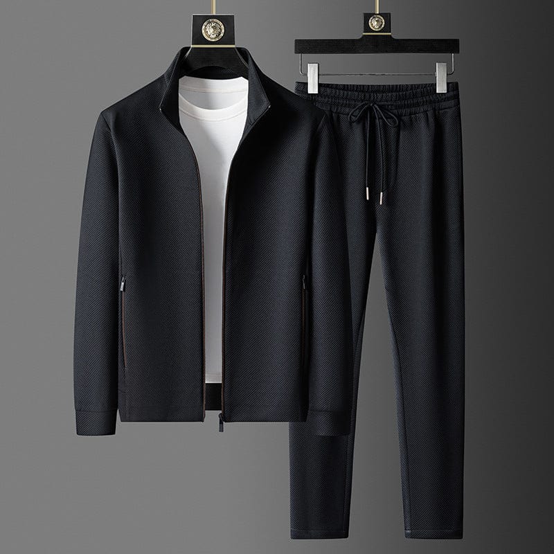Heren Premium Trainingspak Set met Zip-Up Jack en Comfortabele Touwtjesbroek
