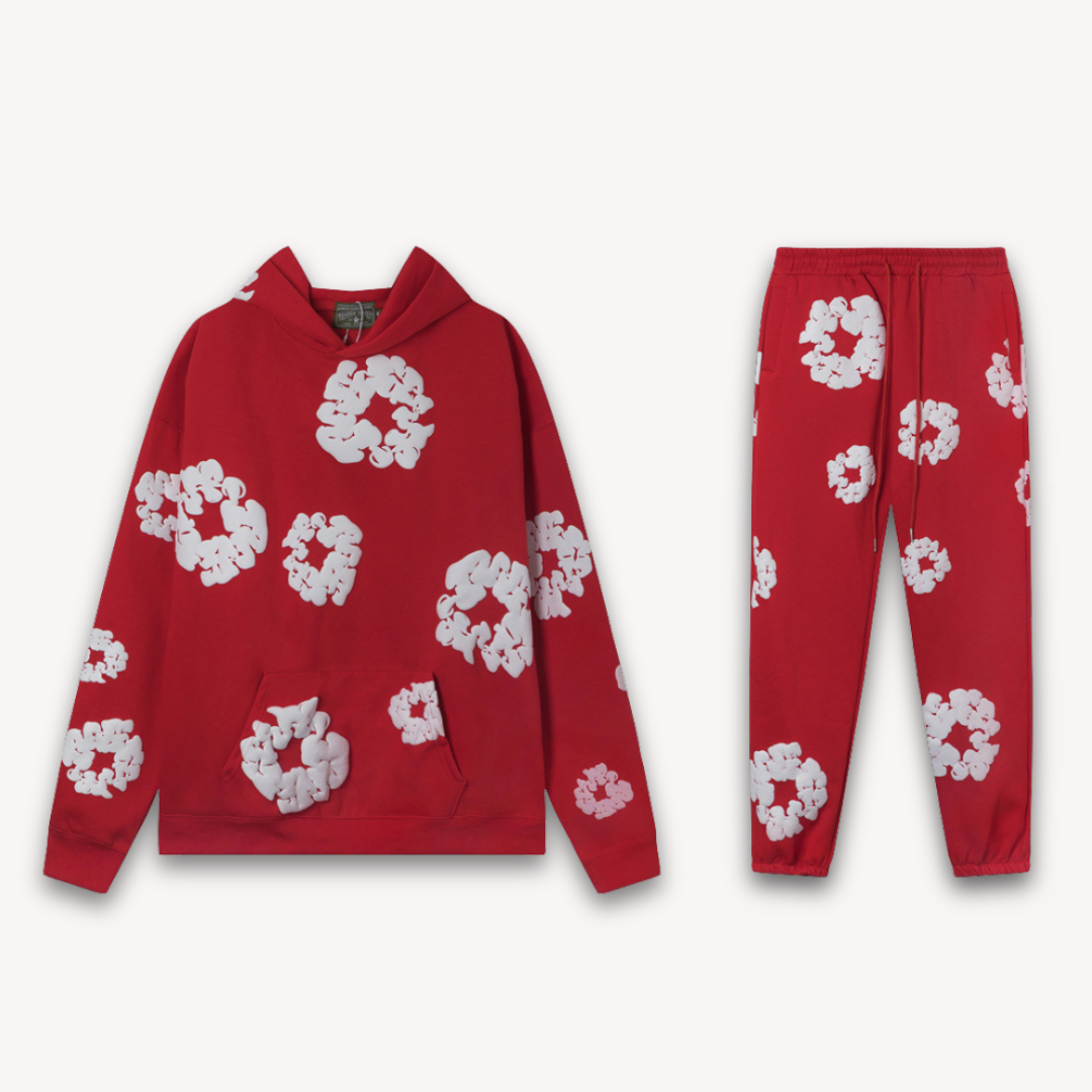 Unisex Katoenen Wreath Hoodie en Joggingbroek Set