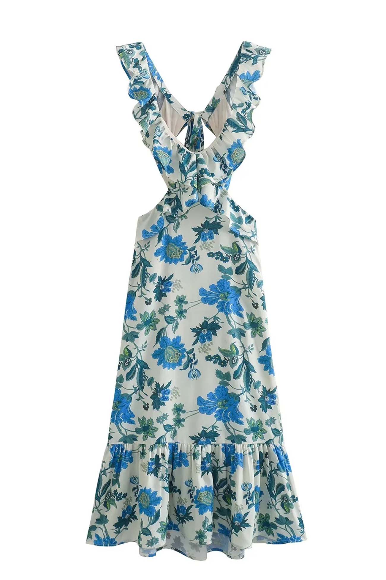 Romantische Bloemenjurk met Volants