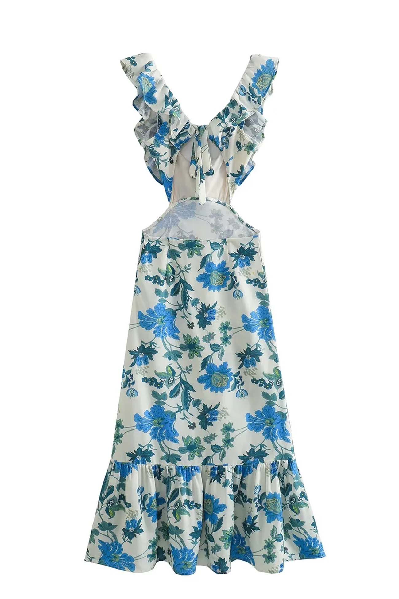 Romantische Bloemenjurk met Volants
