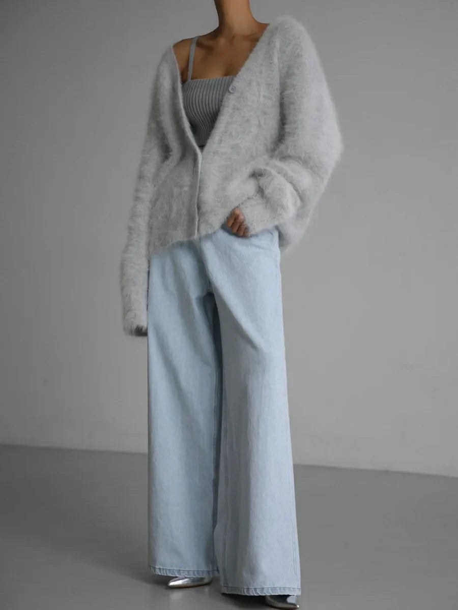 Karala - Mohair mix V-hals cardigan