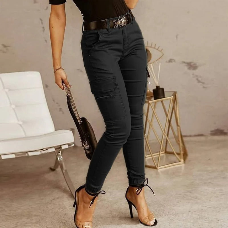 Stijlvolle Stretch Jeans met Zakken en Moderne Pasvorm jeans voor dames