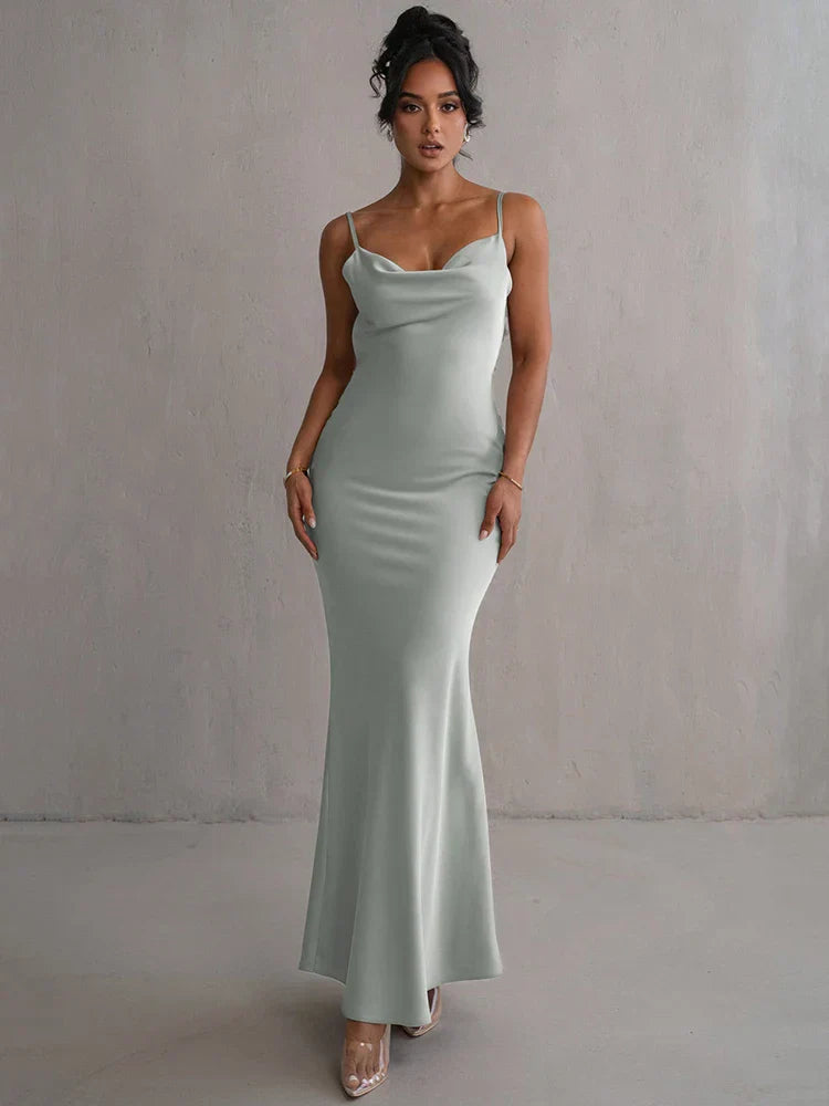 Dames Verleidelijke Backless Maxi Jurk