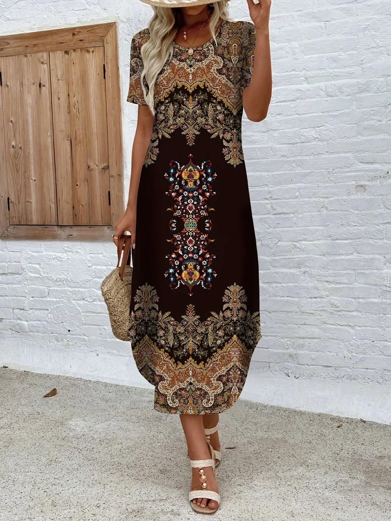 Elegante Casual Midi Jurk voor Dames