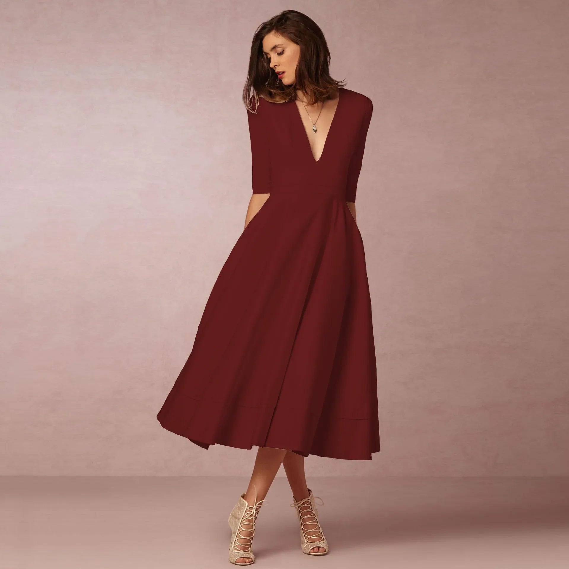 Elegante Midi Prinsessenjurken voor Dames