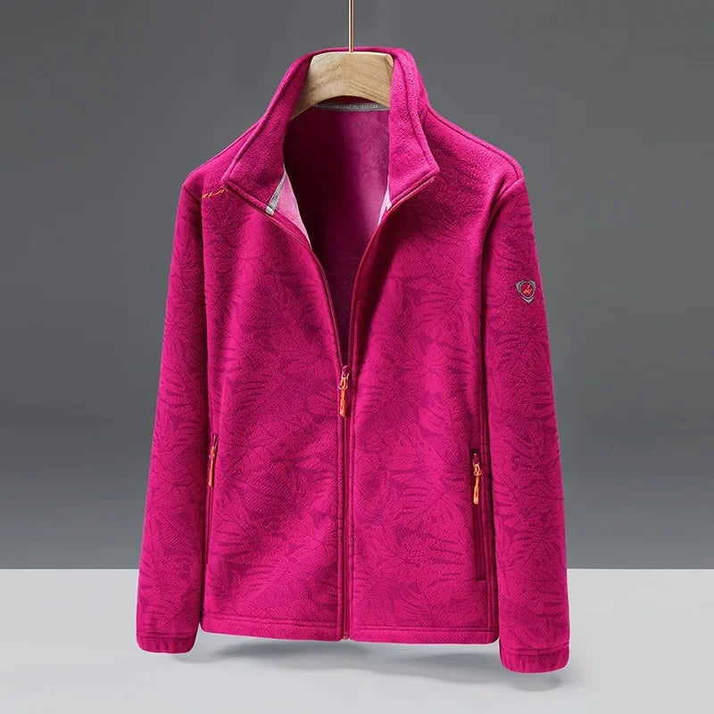 Heren Fleece Jas – Standaard Pasvorm – Hoge Kraag – Ritszakken – Zacht Materiaal