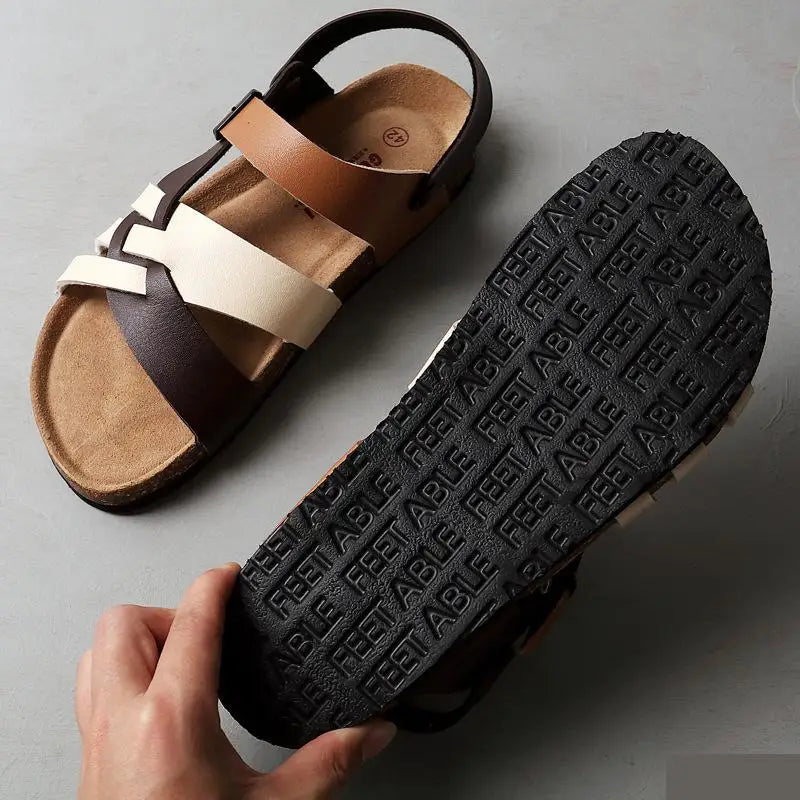 Zachte leren sandalen voor dames
