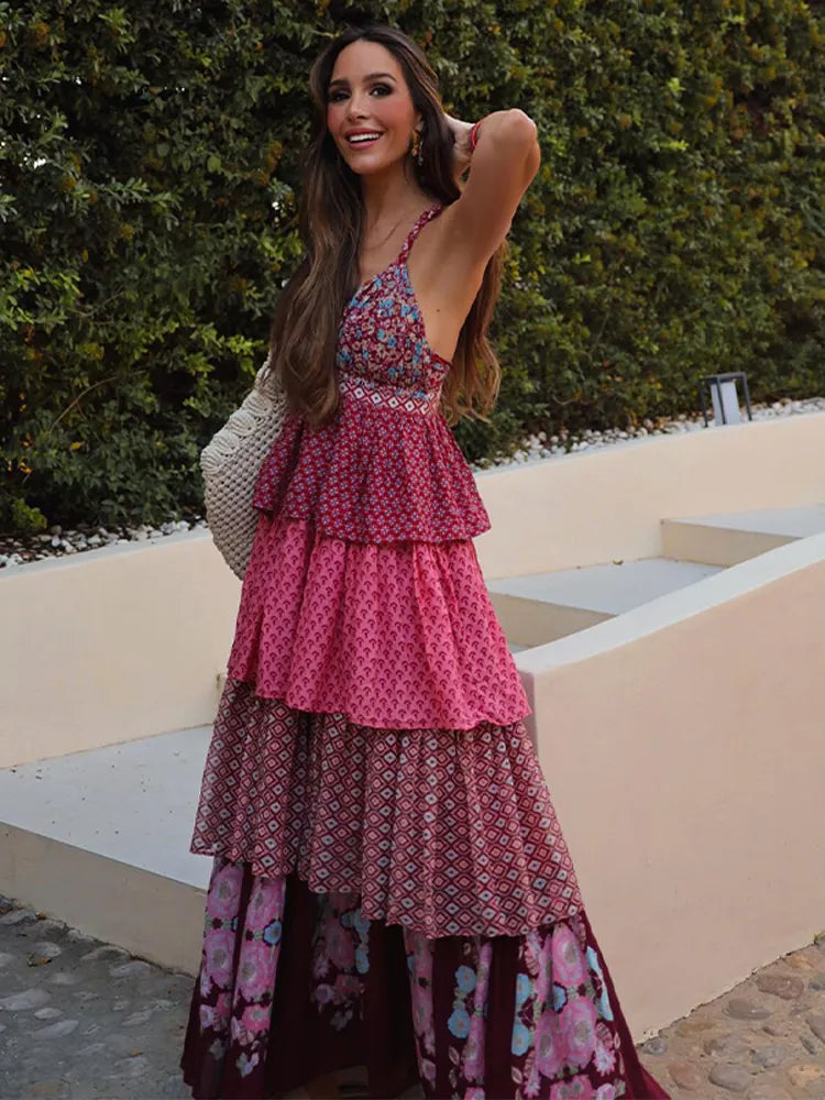 Chique Bloemen Maxi Jurk voor Dames