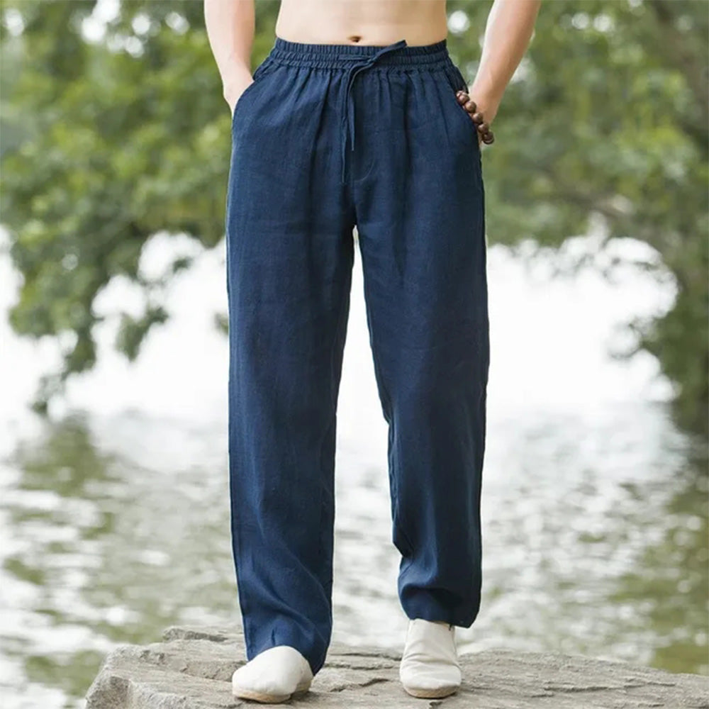 Casual losse linnen broek voor heren