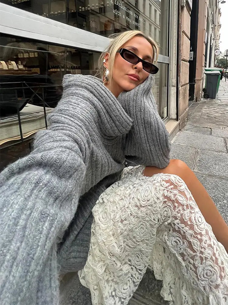Luna Off-Shoulder Sweater | Knitted Comfortable Sweater