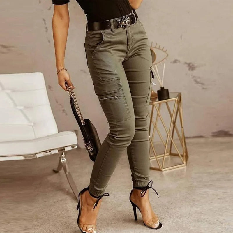 Stijlvolle Stretch Jeans met Zakken en Moderne Pasvorm jeans voor dames