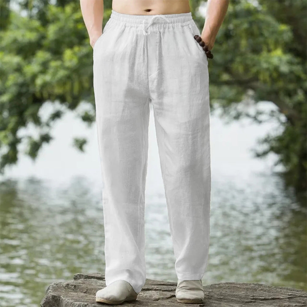 Casual losse linnen broek voor heren