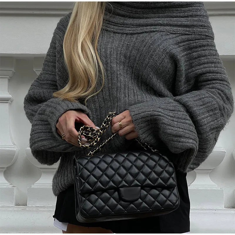 Luna Off-Shoulder Sweater | Knitted Comfortable Sweater