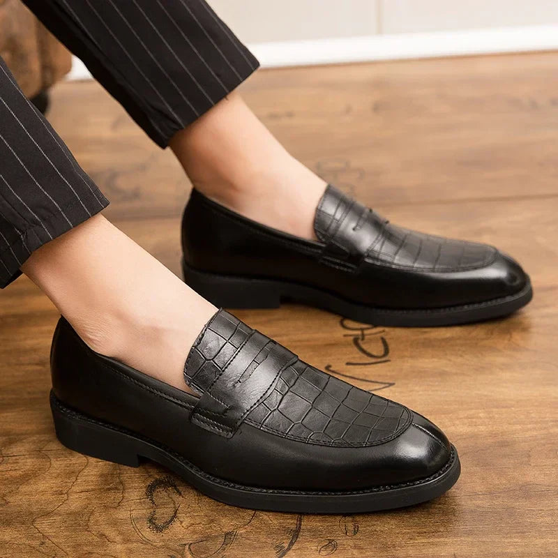 Crownfield Crocodillenleren Loafers voor Heren