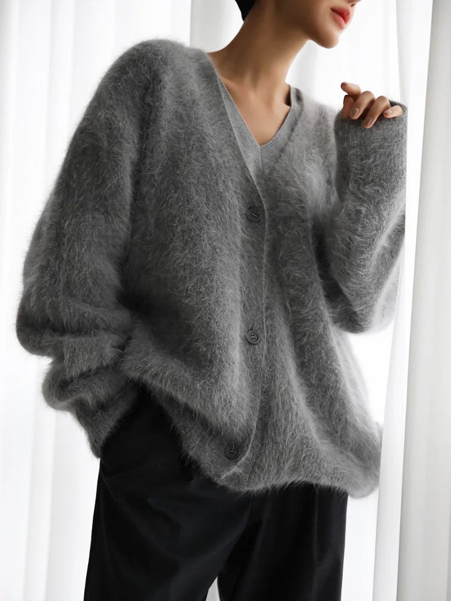 Karala - Mohair mix V-hals cardigan