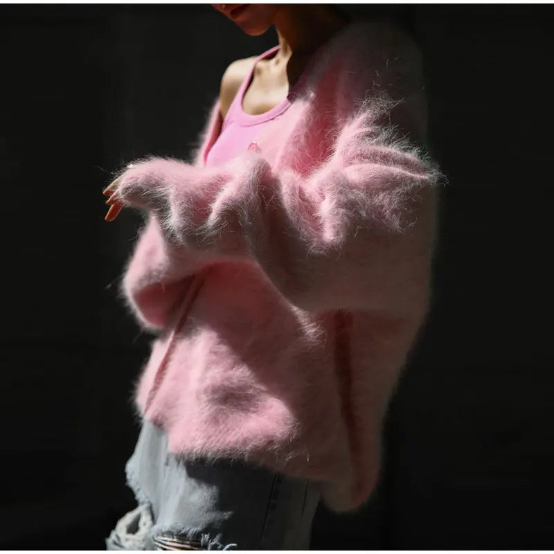 Karala - Mohair mix V-hals cardigan