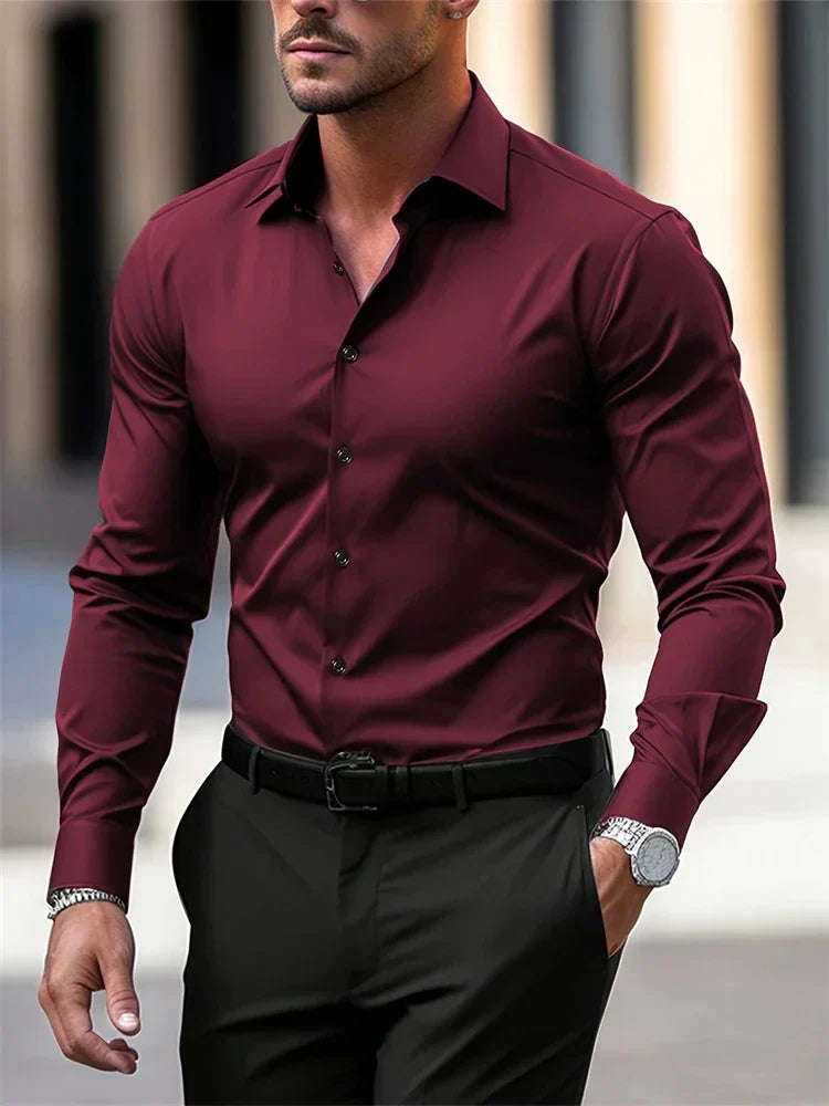 Smart Casual Katoenen Overhemd voor Heren